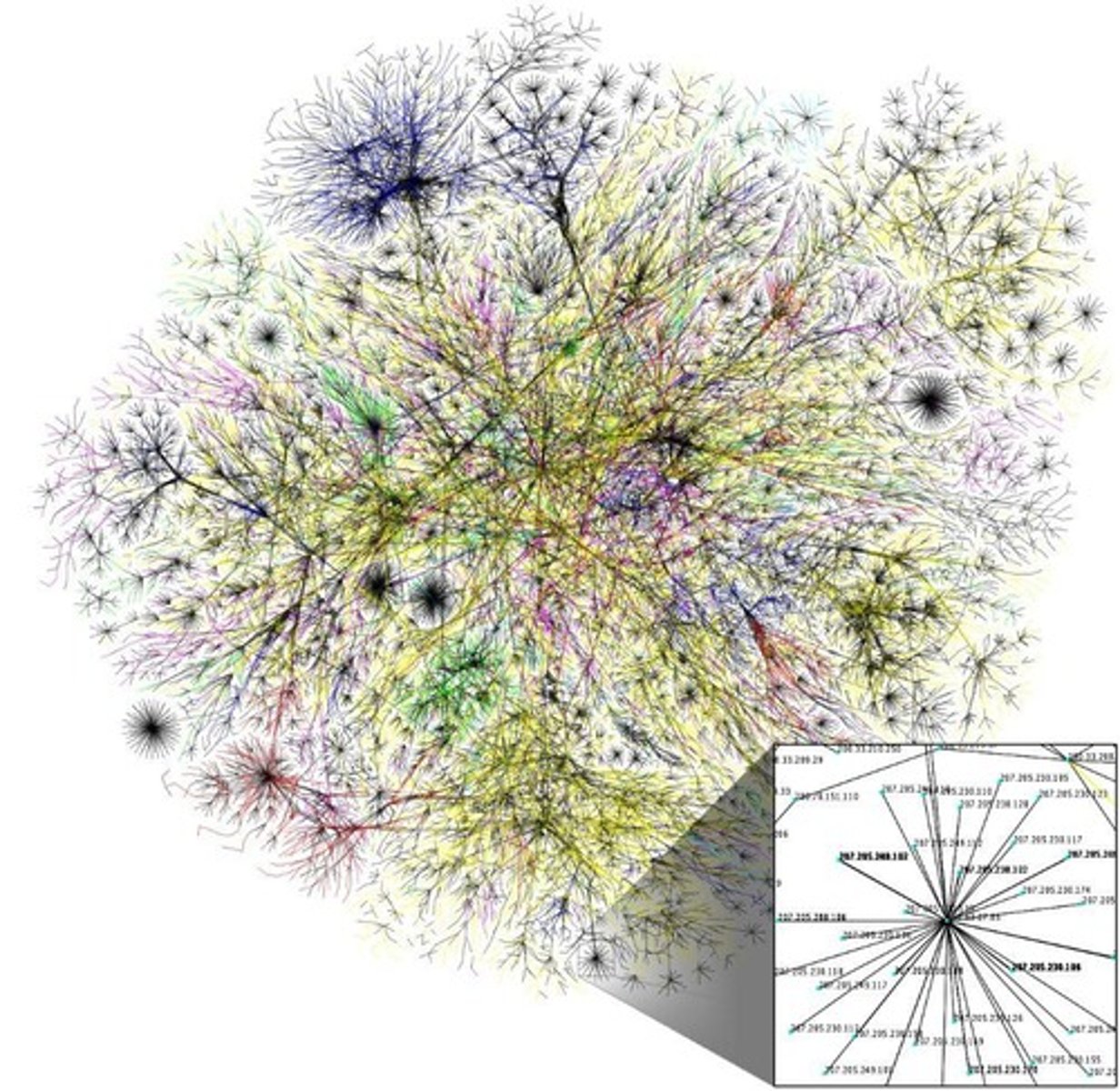<p>A mesh of interconnected routers.</p>