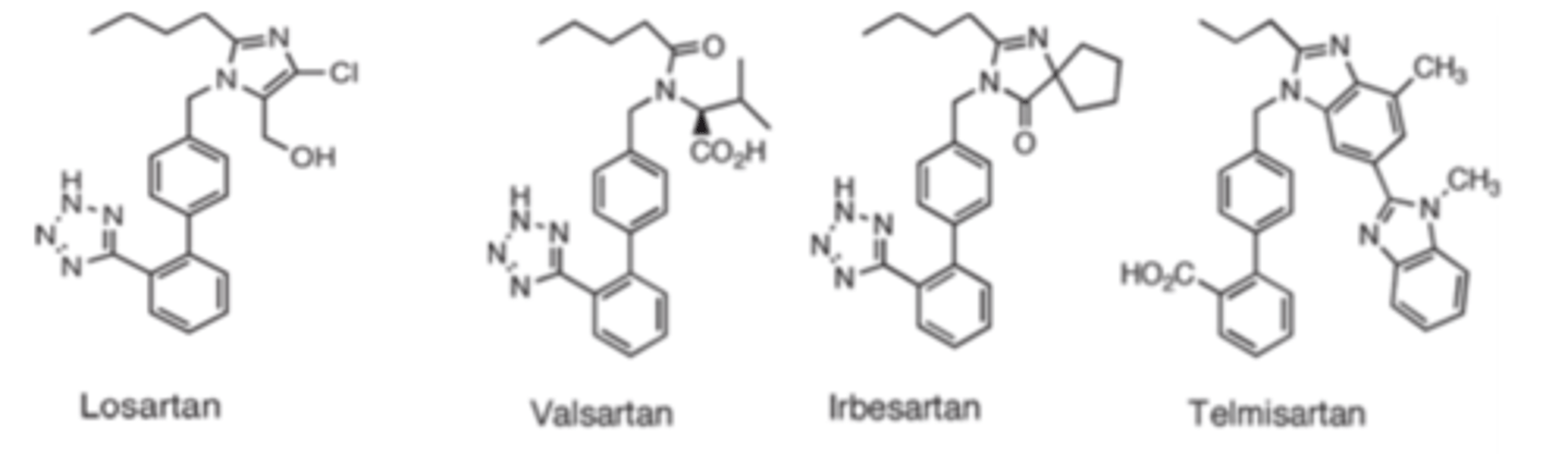 <p>- low (15% to 33%)</p><p>- adequate</p><p>Irbesartan (60% to 80%)</p><p>Telmisartan (42% to 58%)</p>