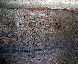 <ul><li><p>among the earliest of painted tombs in Etruria </p></li></ul><p></p>