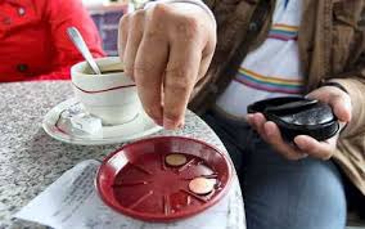 <p>to leave a tip</p>