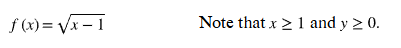 <p>What would be the restriction for the inverse function?</p>