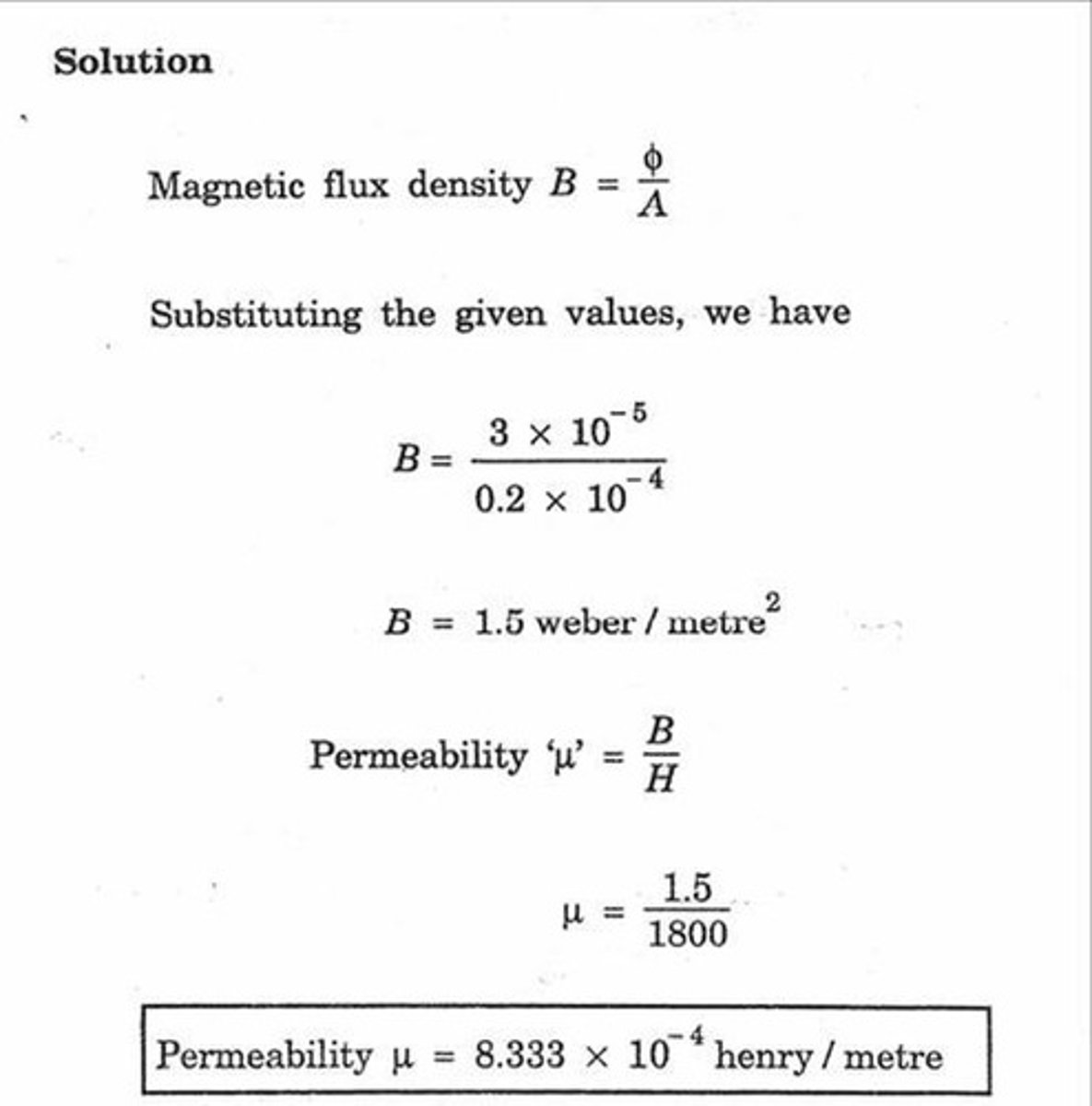 <p>B = µ0(M + H)</p>