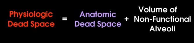 <p>Alveoli not able to participate in gas exchange due to a disease. It is made up of anatomic dead space and nonfunctional alveoli</p>
