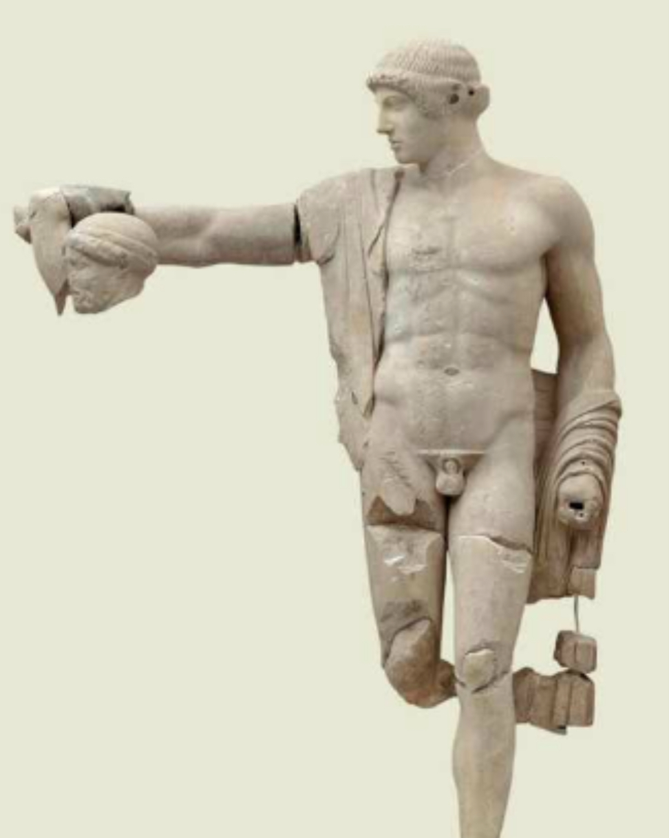 <p>How is detail created in the figure of Apollo on the west pediment? (4 POINTS)</p>
