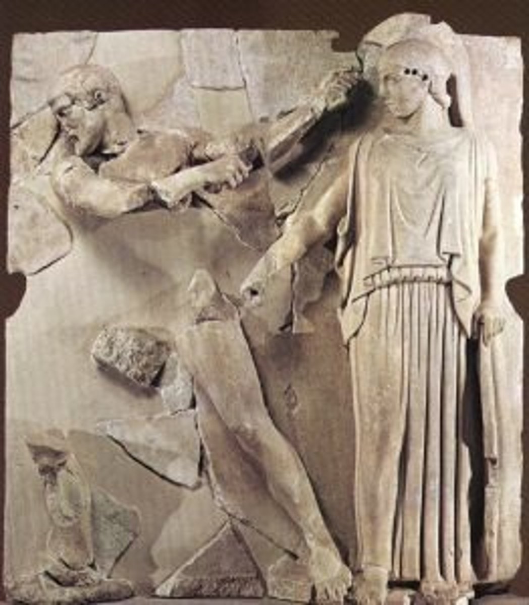 <p>date: 460 BC</p><p>temple of zeus</p><p>Significance: metope depicting individual labour of herakles</p>