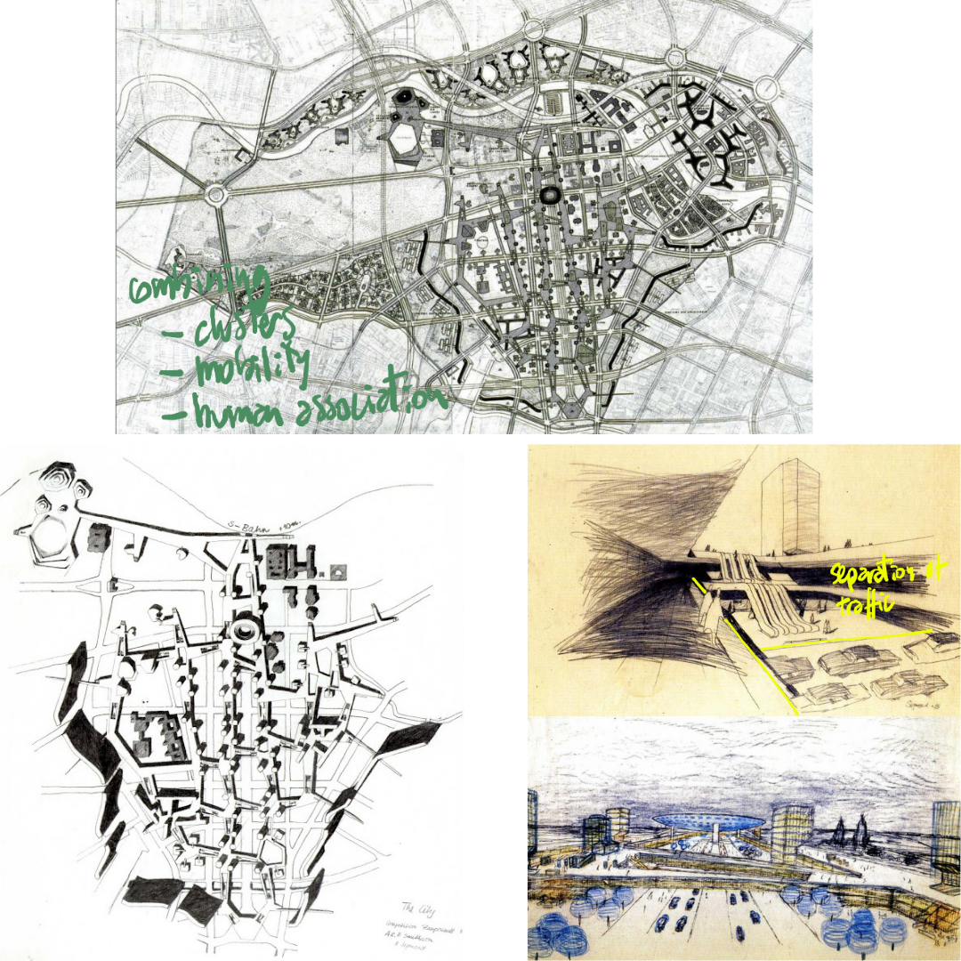<p>Postwar Critical Expansions, Alison and Peter Smithson with Peter Sigmond, unbuilt, Berlin, Germany, 1957-1958</p>
