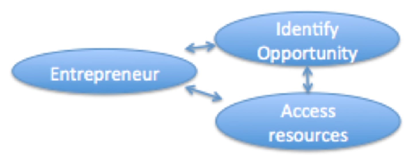 <p>-Influenced by PEST, Successful only when entrepreneur, resources , and opportunity fits</p>