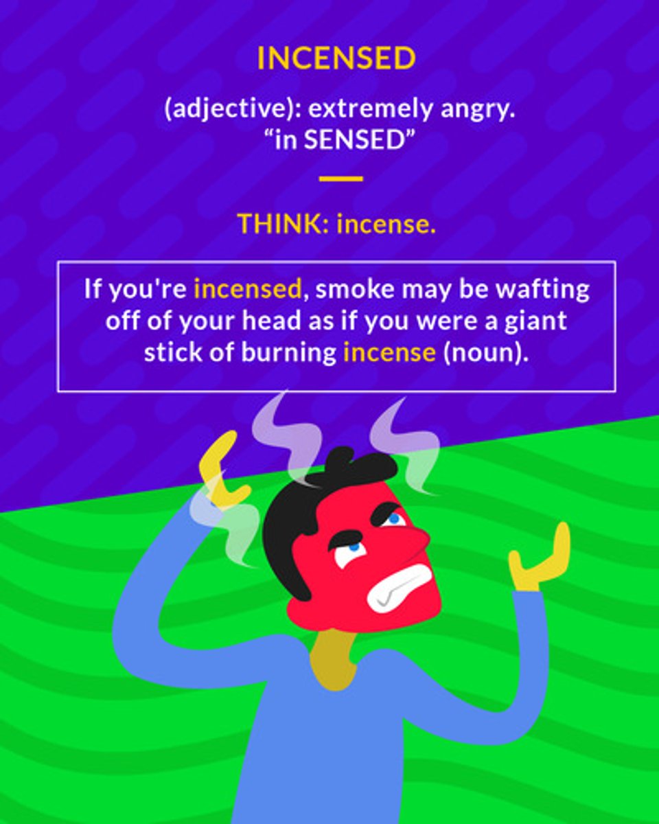 <p>very angry; enraged</p><p>(adj.) extremely angry</p>