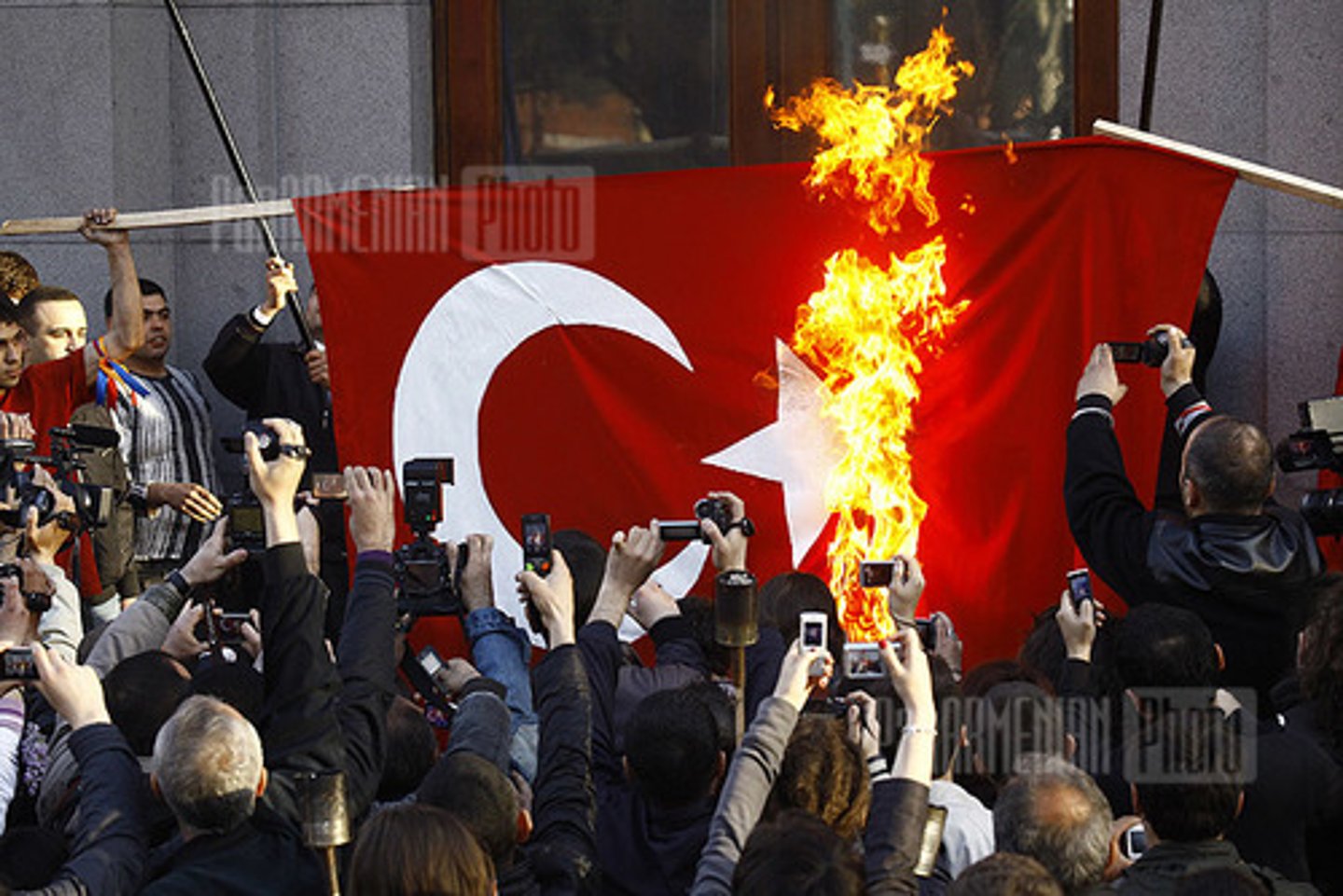 <p>(n.) improper or disrespectful treatment of something held sacred</p><p>SYN: desecration, profanation, defilement</p>