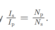 <p>through the turns ratio of the transformer, which determines how voltage and current change between the coils. </p>