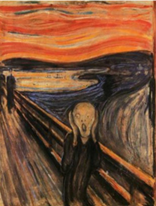 <p>True or false - “The Scream” is an example of an action painting</p>