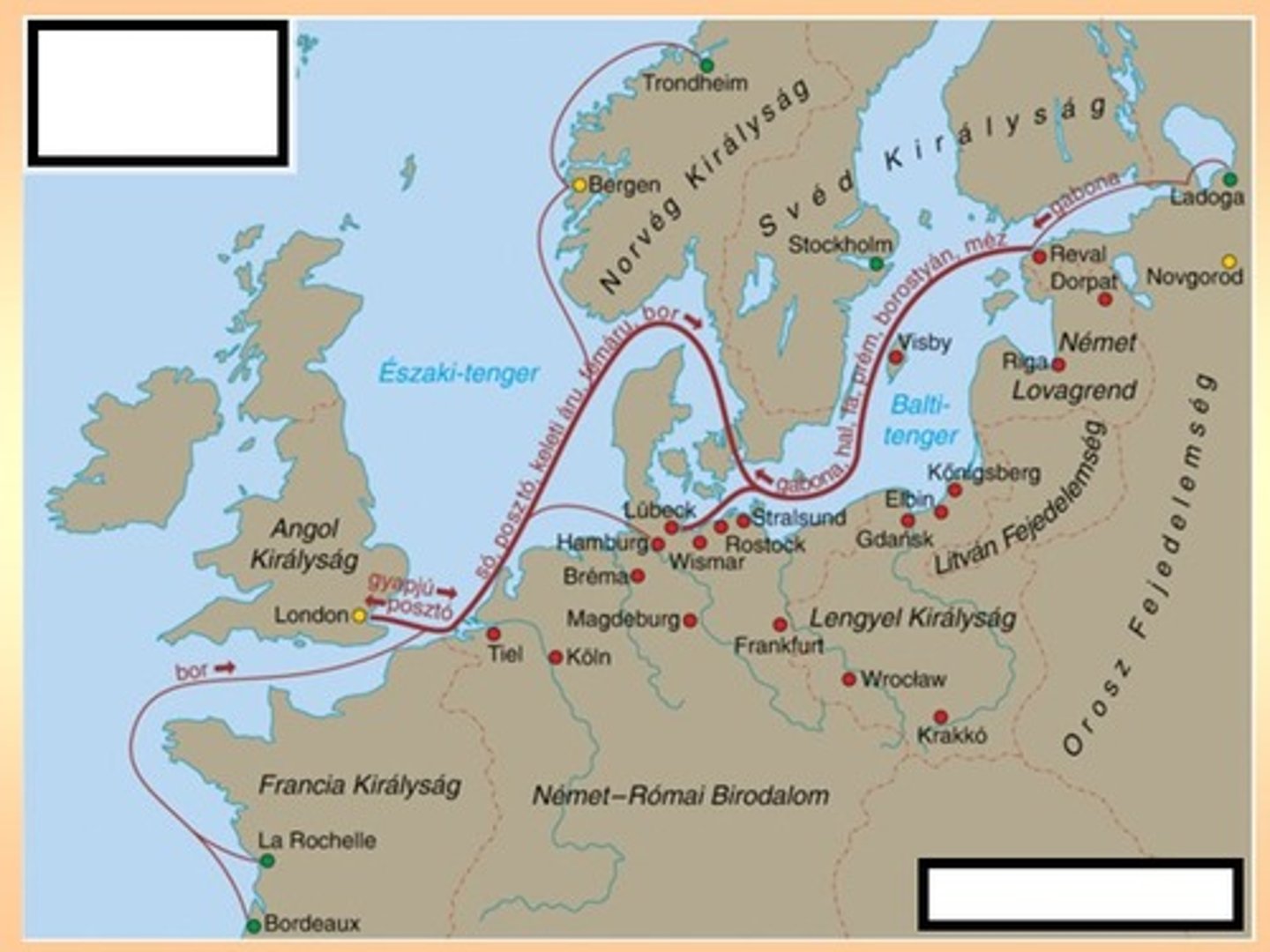 <p>kereskedővárosok szövetsége volt a középkorban, amely Észak-Európában és a Balti-térségben működött a 13-17. században.</p>
