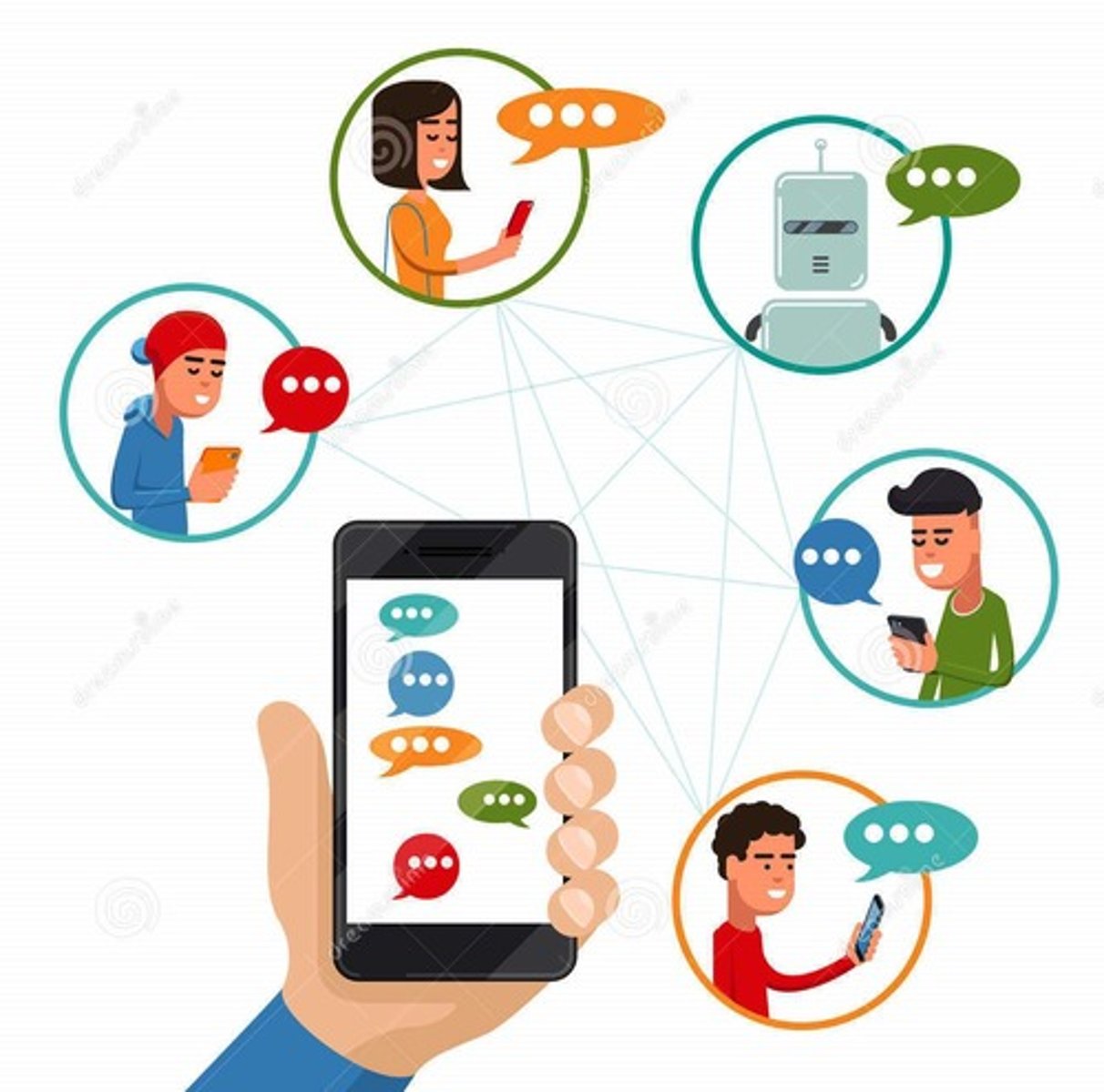 <p>to chat (internet)</p>