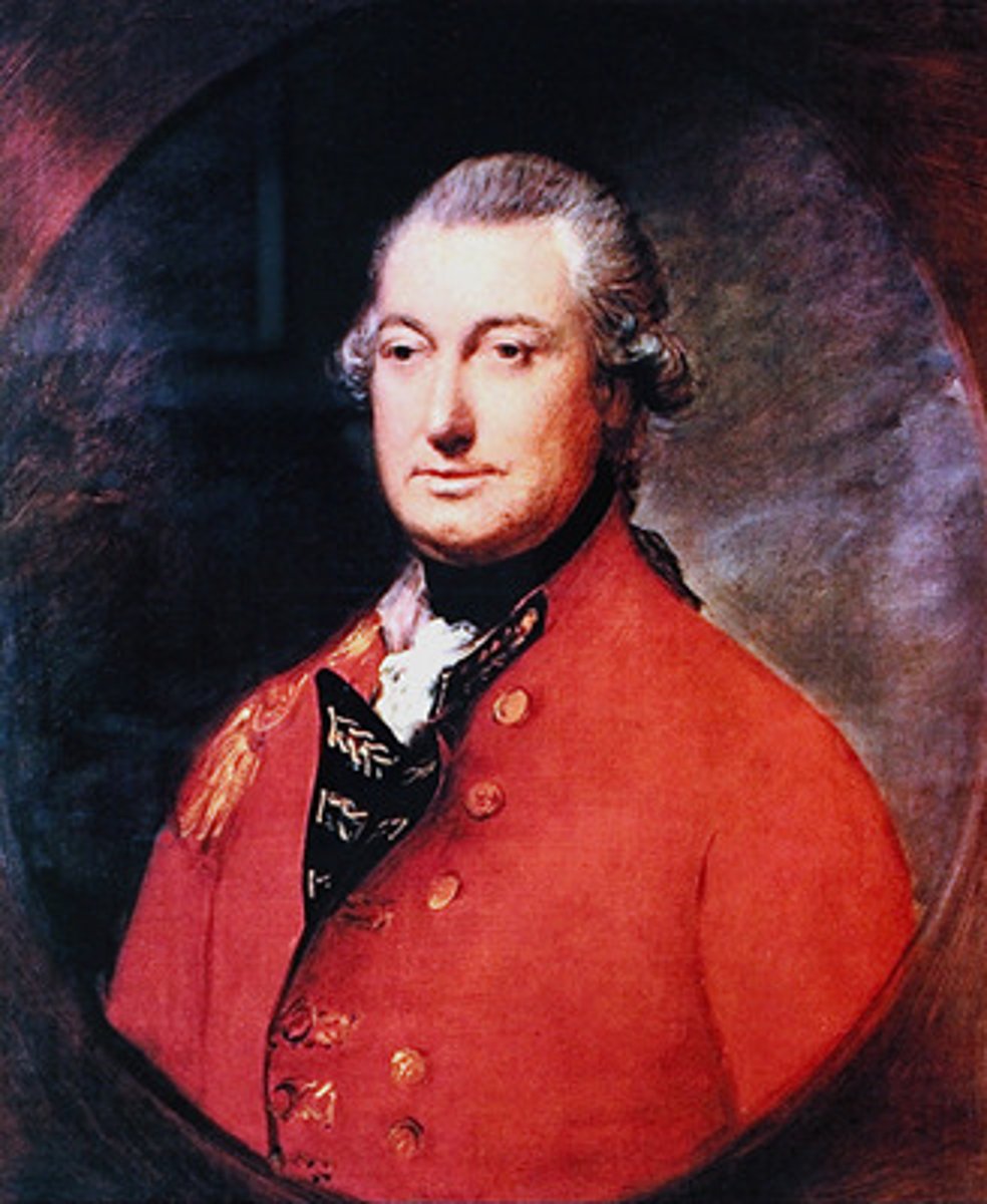 <p>British general who surrendered at Yorktown ending the American Revolution.</p>