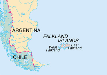 <p>A group of islands in the southern Atlantic off the coast of Argentina where the Bristish sank German ships in 1914.</p>