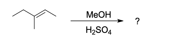 <p>what is the expected major product of the following reaction</p>