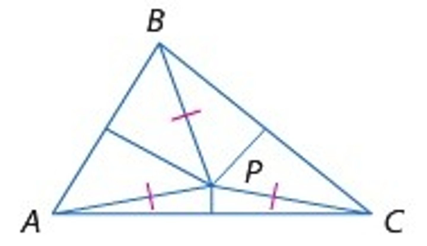 <p>Equidistant to all the vertices</p>