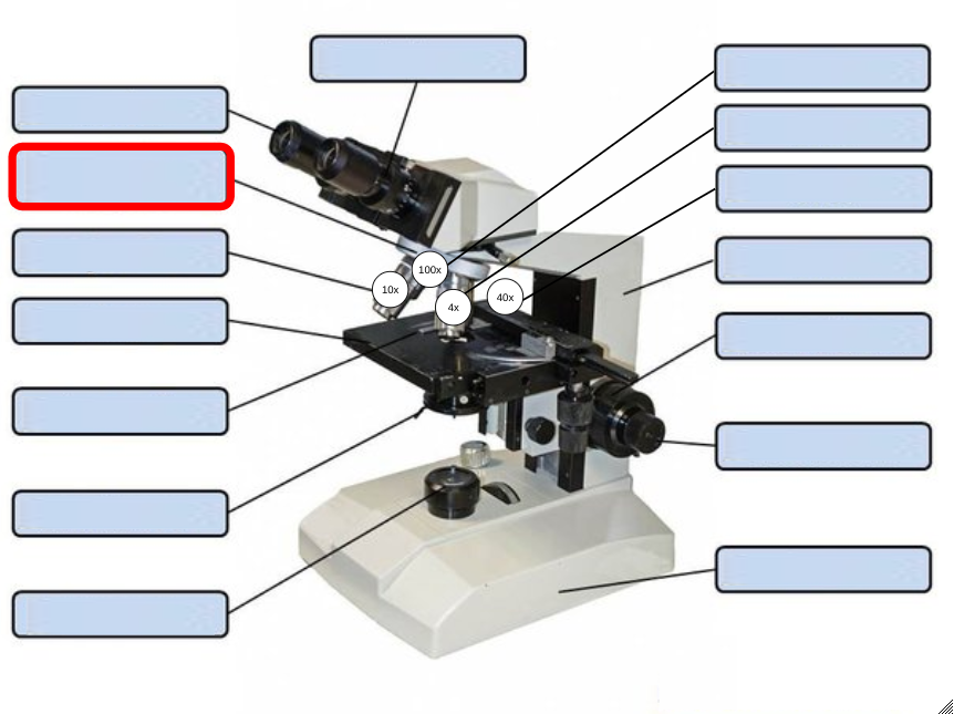 <p>Label the following microscope part.</p>