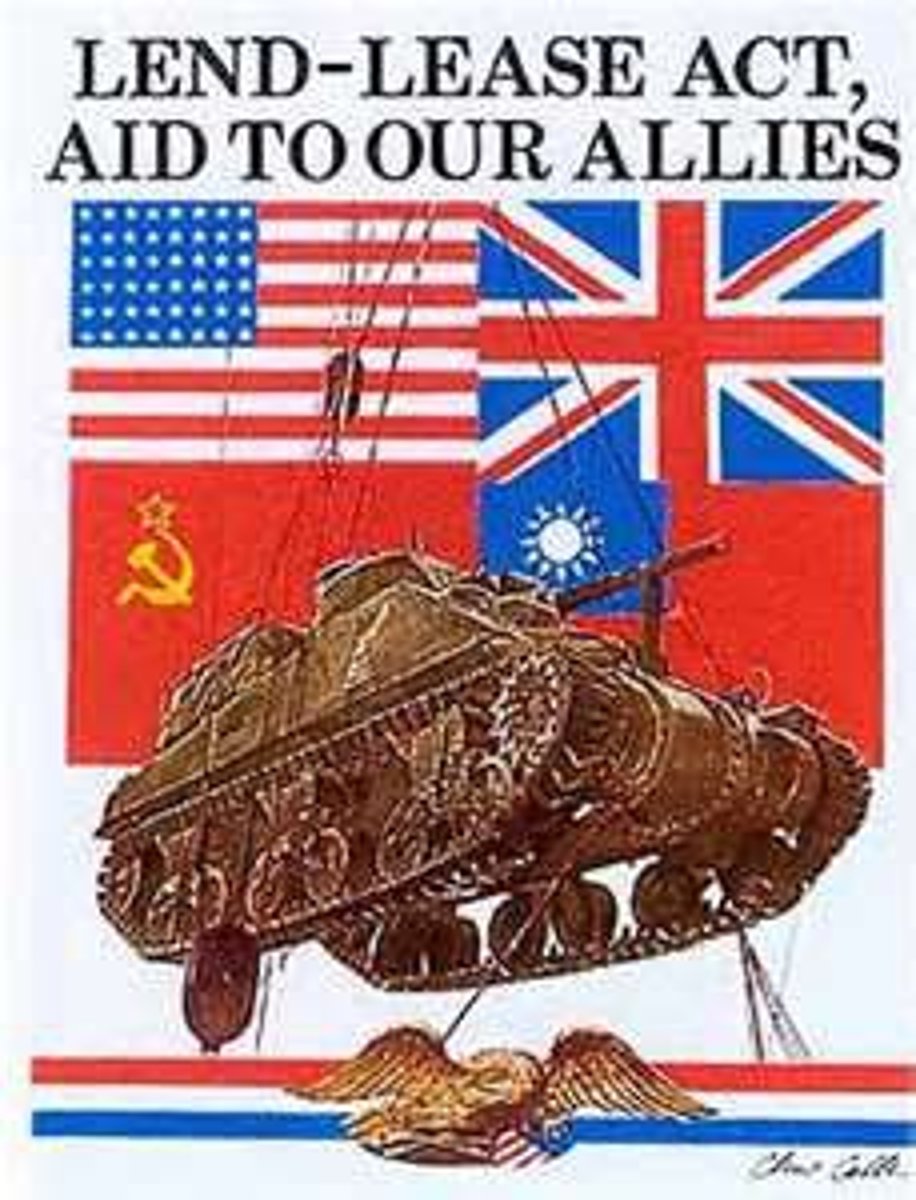<p>Approve by Congress in March 1941; The act allowed America to sell, lend or lease arms or other supplies to nations considered "vital to the defense of the United States."</p>