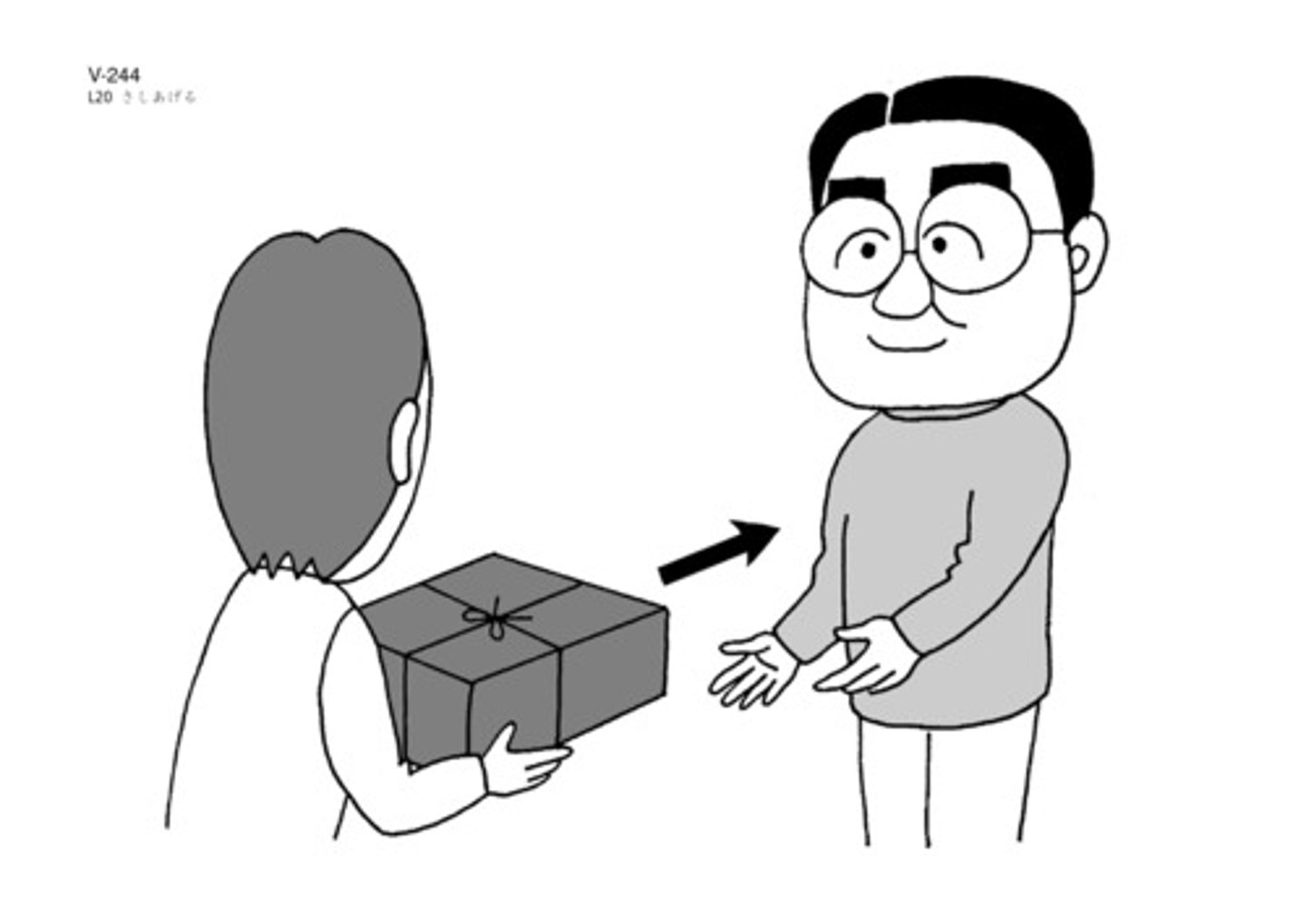 <p>humble expression for あげる</p>