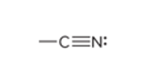 <p>C triple bonded to N (C≡N)</p>