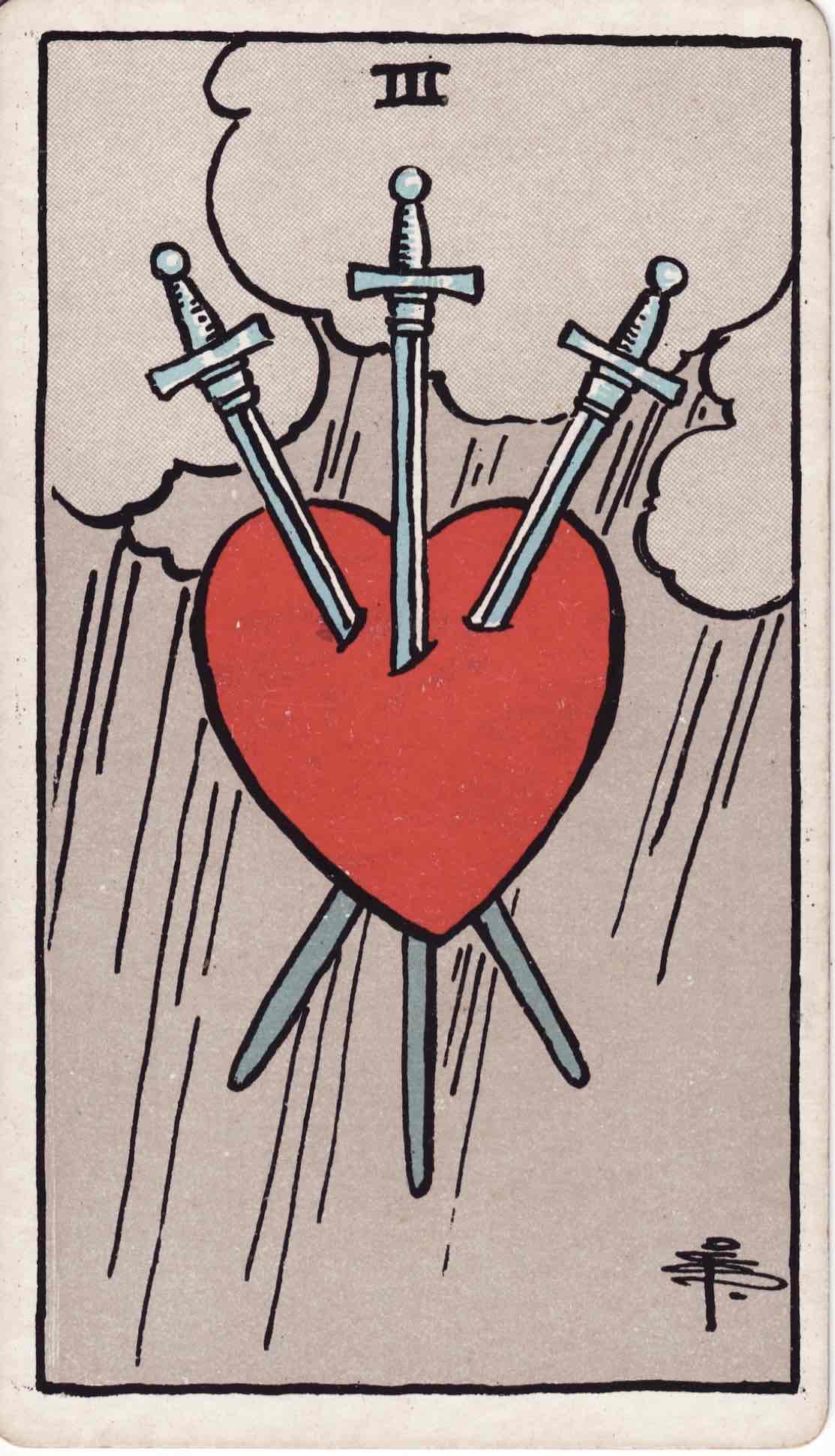 <p>Three of Swords</p>