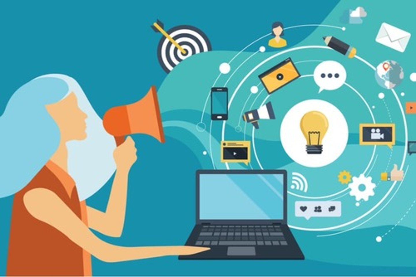 <p>the female publicist</p>