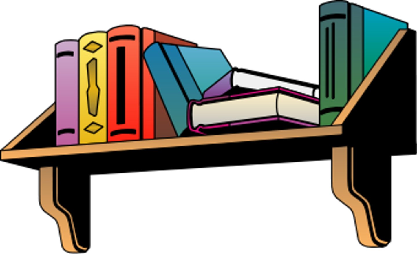 <p>shelf, bookshelf</p>