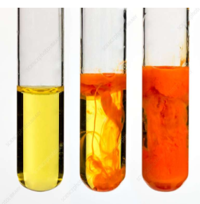 <p>forms orange precipitate as the hydrazine product is insoluble </p>