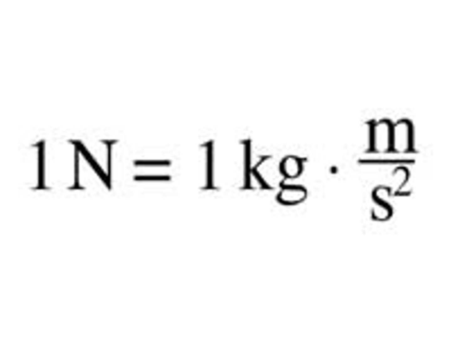 <p>A unit of measure that equals the <em>force</em> required to accelerate 1 kilogram of mass at 1 meter per second per second</p>