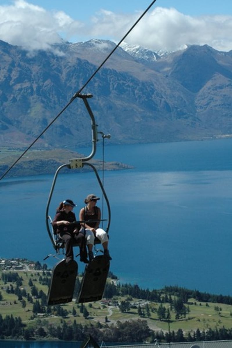 <p>(cable car for skiers)  <strong><mark data-color="blue" style="background-color: blue; color: inherit">teleférico</mark></strong></p><p>A series of chairs hung from a moving cable, used for carrying people up and down a mountain.<br><br>- Villa Olivia now has a new chair lift, ski lodge, tow ropes, kitchen and interior.</p>