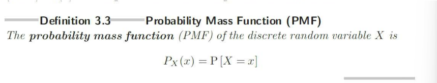 <p>You use a <strong>Probability Mass Function</strong> when you’re working with a <strong>discrete random variable</strong>- exact outcome</p>