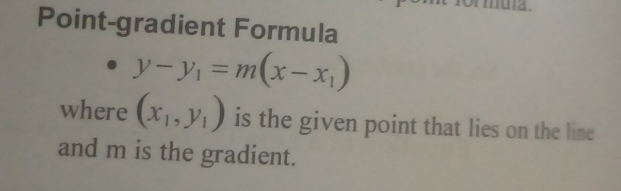 <p>It’s used to get the Ax + By + C = 0 format with only one given point</p>