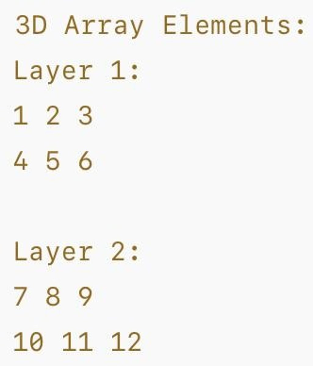 <p>Array with three dimensions for volumetric data.</p>