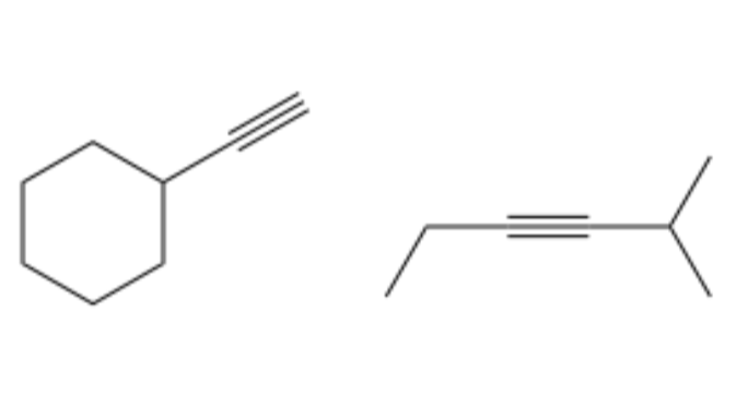 <p>hydrocarbons that contain at least one C≡C triple bond </p>