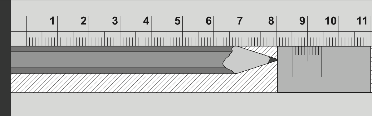 <p>The vernier caliper has a reading of ______</p>