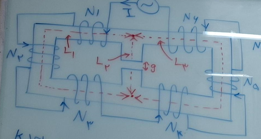<p>مدار معادل هسته زیر به همراه معادلات ۳</p>