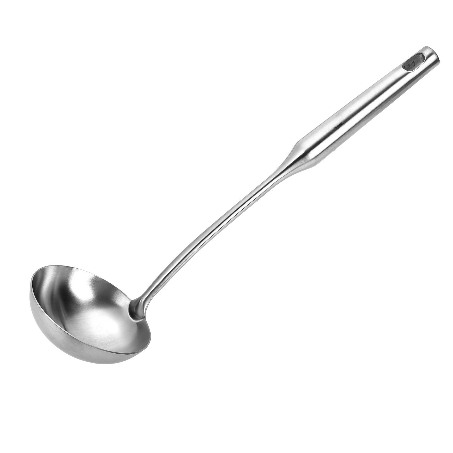<p><strong>a large, long-handled spoon used for serving soup</strong></p><p> (cái muỗng lớn có cán dài dùng để múc canh, múc súp)</p>