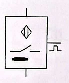 <p>Electronic proximity sensor with cylinder attachment</p>