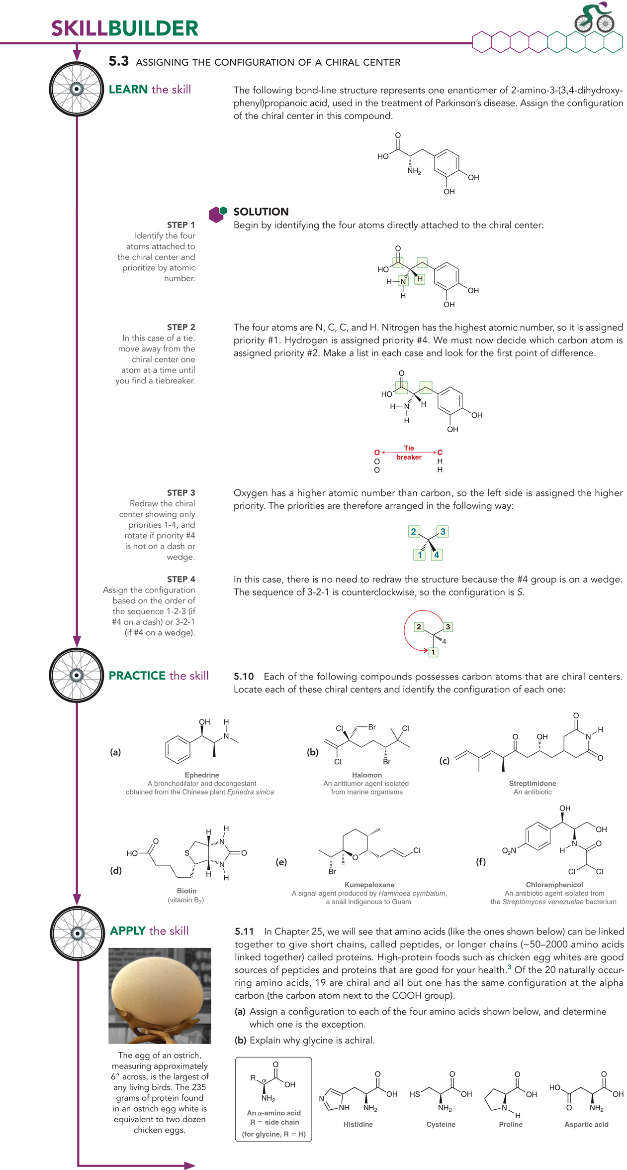 <p>Assign the configuration of the chiral center in this compound?</p>