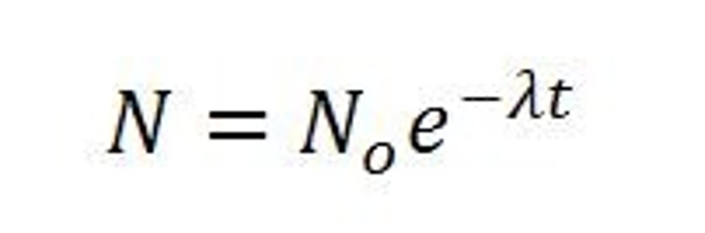 <p>A) Inversely proportional</p><p>- As radioactivity (decay constant) increases, the time for atoms to decay (half life) decreases</p>