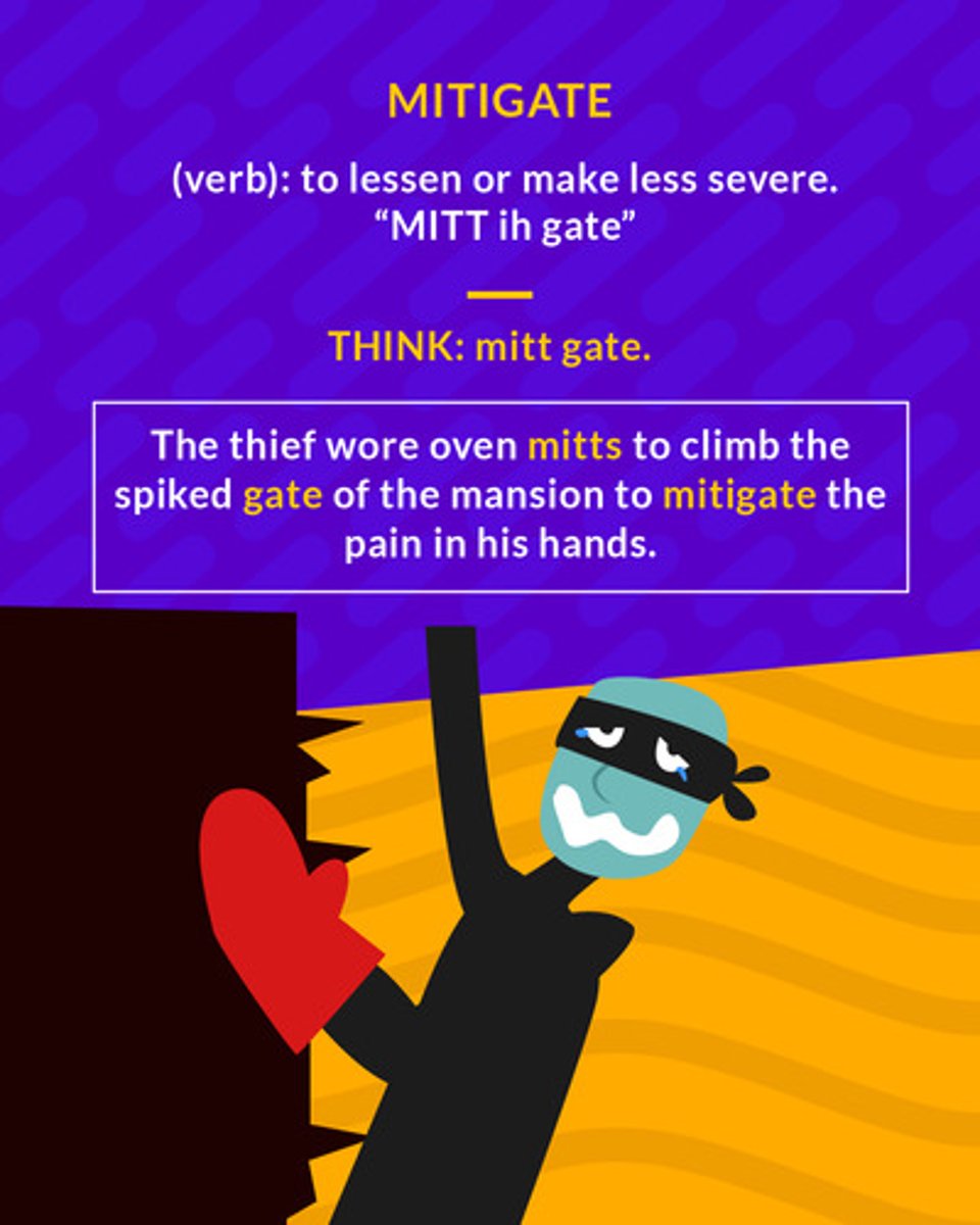 <p>(verb) to make less severe</p>