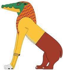 Appearance: part crocodile/hippo/lion

Role: Monster who eats impure/evil people