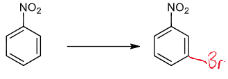 <p>reagents/conditions</p><p>why does Br attach there</p>