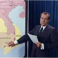 <p>Nixon's policy of replacing US troops with South Vietnamese forces to gradually withdraw from Vietnam.</p>