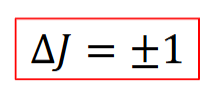 <p>transitions can only take place between adjacent energy levels</p>
