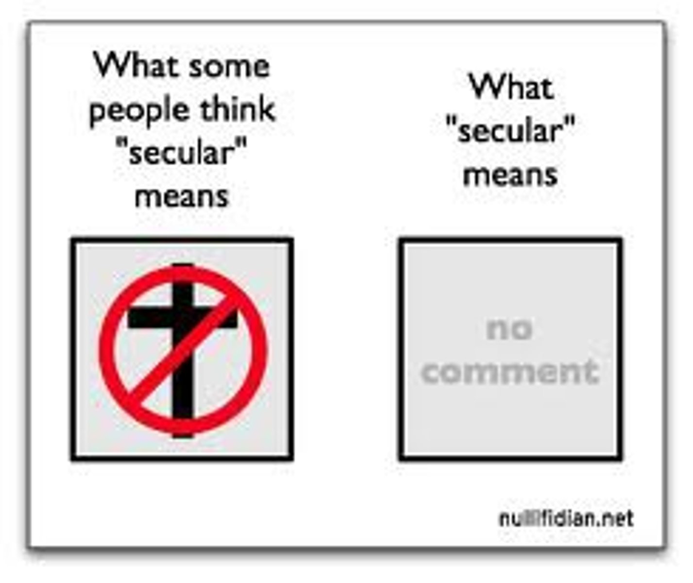 <p>Concerned with worldly rather than spiritual matters</p>