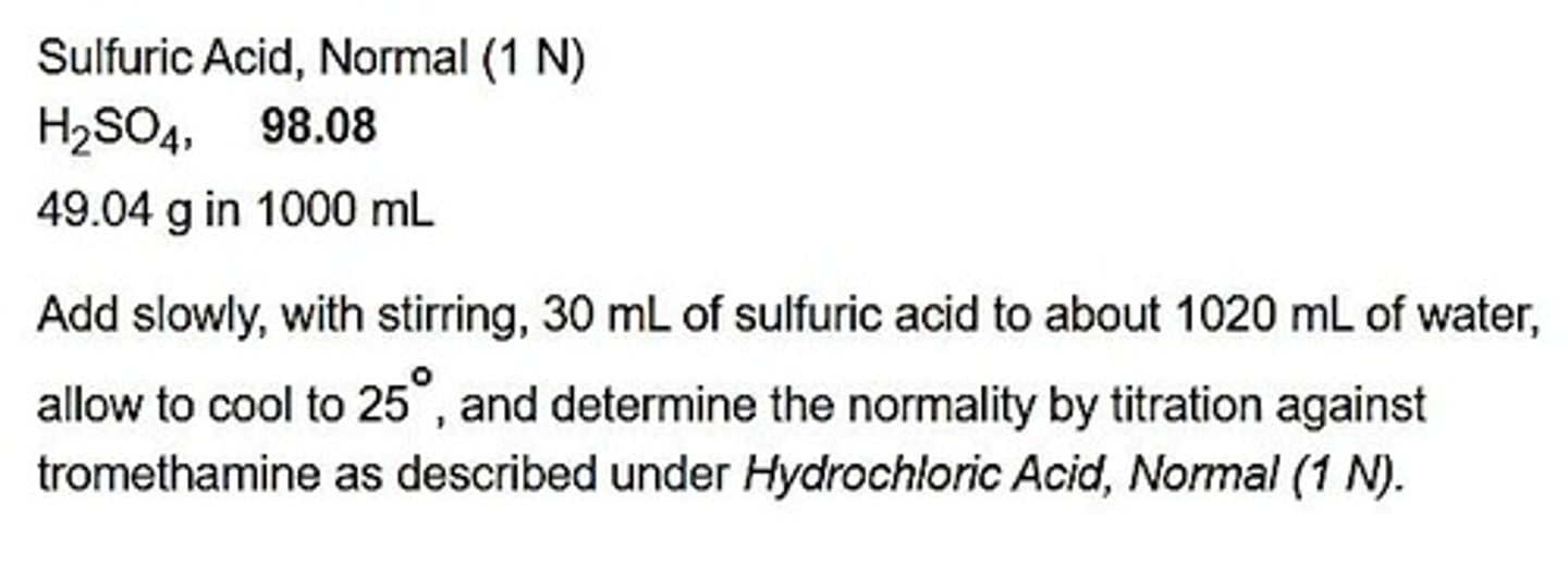 <p>Strong acid used in various titration processes.</p>