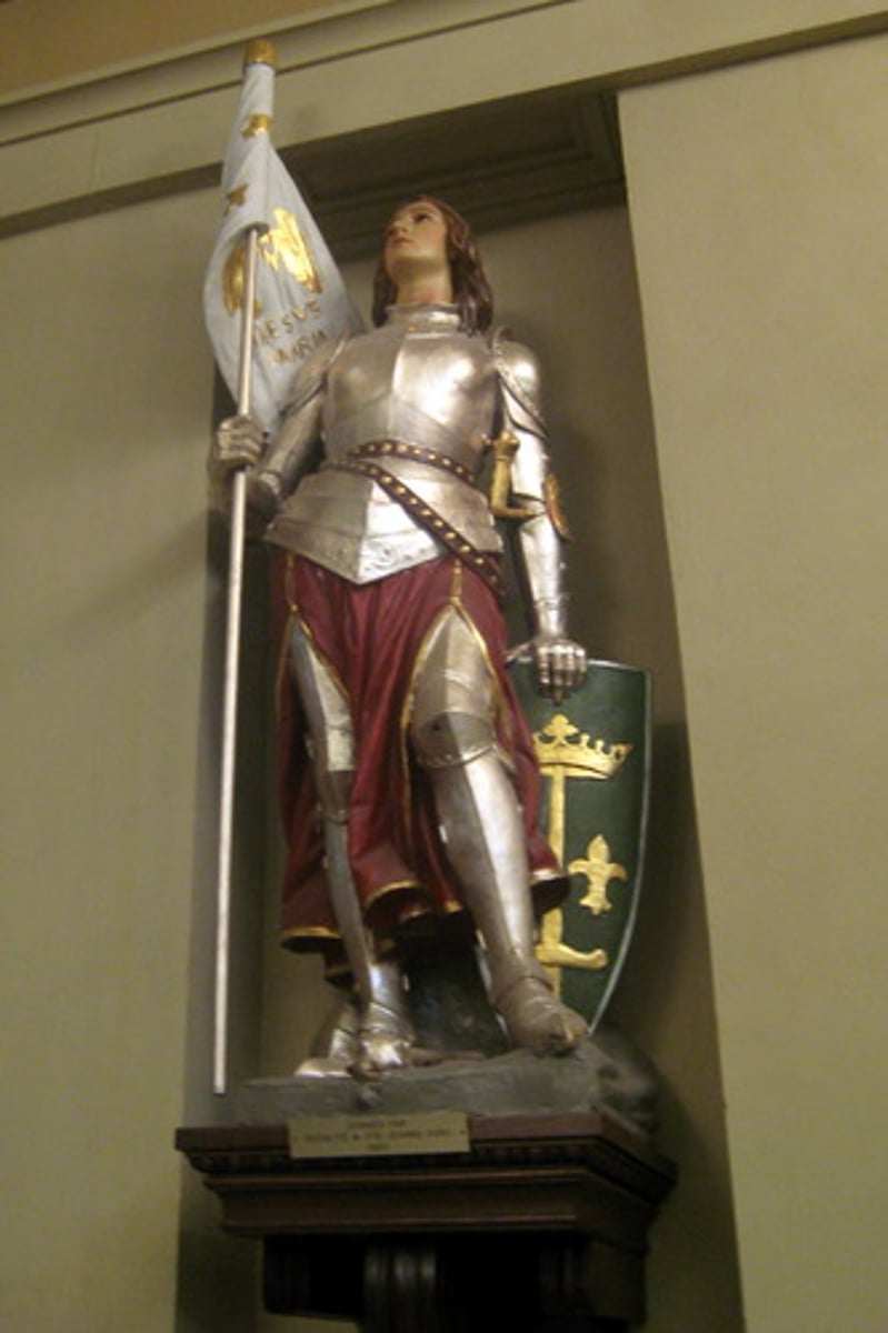 <p>burned at the stake (alive) by the English because she saw a vision of God and the people grew afraid of her.</p>