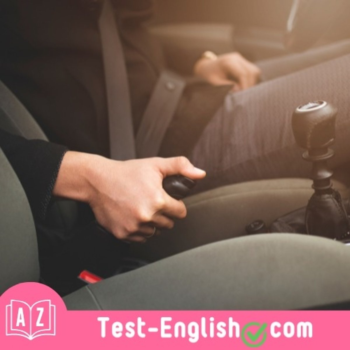 <p>After parking on the hill, he put on the _____. (2 words)</p>